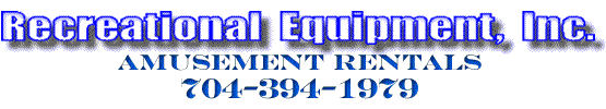 Recreational Equipment Amusement Rentals 704-394-1979